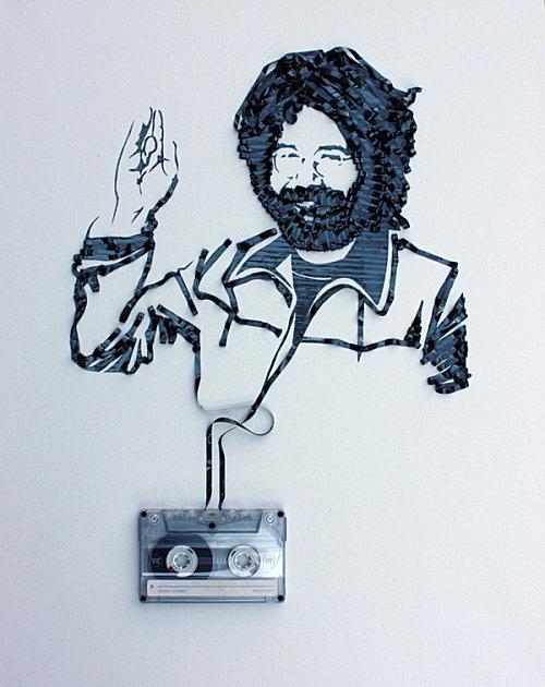 Jerry-Garcia-Live---Cassette-tape-on-canvas-2010.jpeg