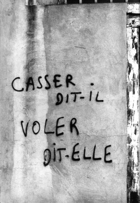 Casser
Dit-il
Voler
Dit-elle
Tiré de Fin de Siècle, de Ralf...