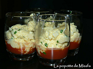 verrine oeuf tomate