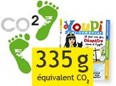 Empreintes carbone du magazine Youpi : 335 g équivalent CO2