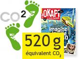 Empreintes carbone du magazine Okapi : 520 g équivalent CO2