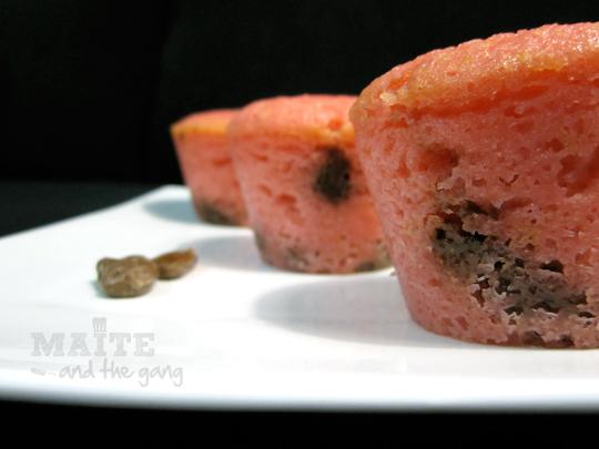 Faux cupcake rose aux éclats de daim