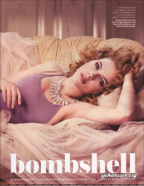 Scarlett Johansson magnifique en couverture de InStyle
