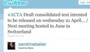 ACTA : une version consolidée bientôt publique