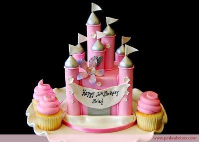 Pink cake box