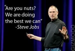 Steve Jobs nous rappelle qu’il est seulement humain