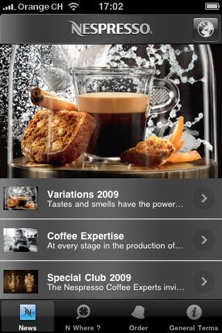 L’application Iphone / Itouch du jour : Nespresso