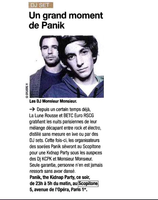 Panik Direct soir 