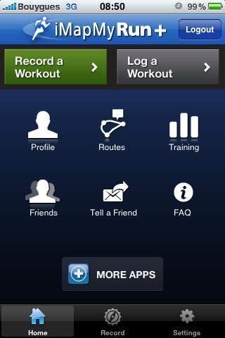 Test de l’application ‘iMapMyRun+’ pour iPhone