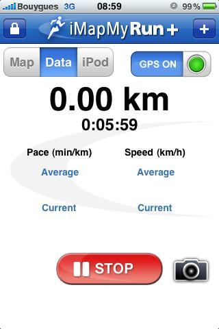 Test de l’application ‘iMapMyRun+’ pour iPhone