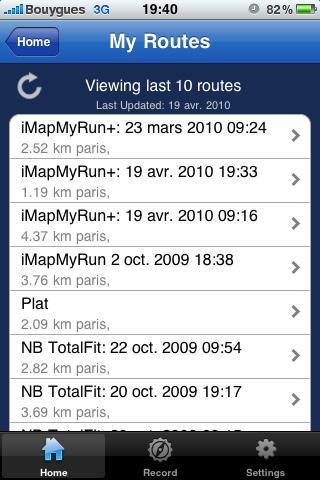 Test de l’application ‘iMapMyRun+’ pour iPhone