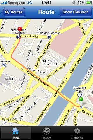 Test de l’application ‘iMapMyRun+’ pour iPhone