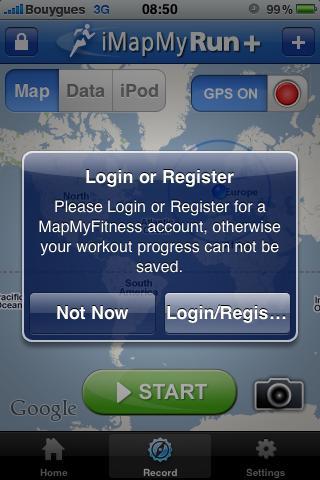 Test de l’application ‘iMapMyRun+’ pour iPhone