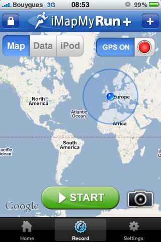 Test de l’application ‘iMapMyRun+’ pour iPhone