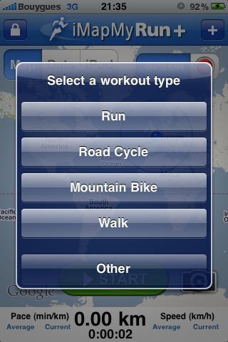 Test de l’application ‘iMapMyRun+’ pour iPhone