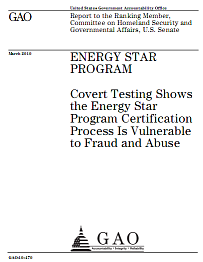 Energie - éco-label - Energy Star - rapport sur les fraudes