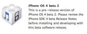 iPhone OS 4.0 beta 2