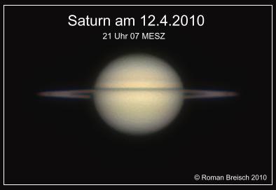 Image actuelle de Saturne