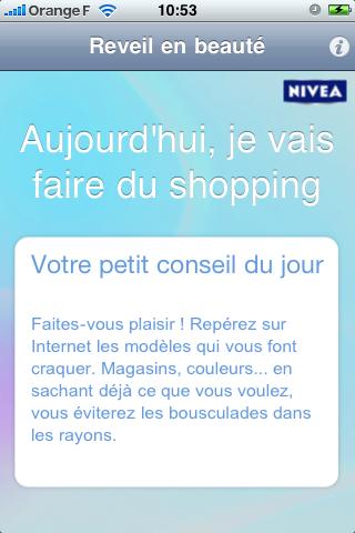 [News :Apps] REVEIL BEAUTE, une apps de Nivea
