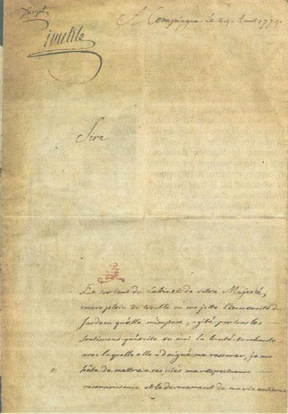 Vente exceptionnelle d'une lettre de Turgot