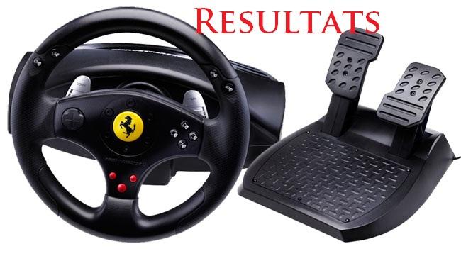 Resultat concours Volant+NFS shift…