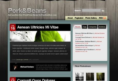 Pork-beans-free-premium-wordpress-theme 27 Thémes Wordpress: les meilleurs de 2009-2010…