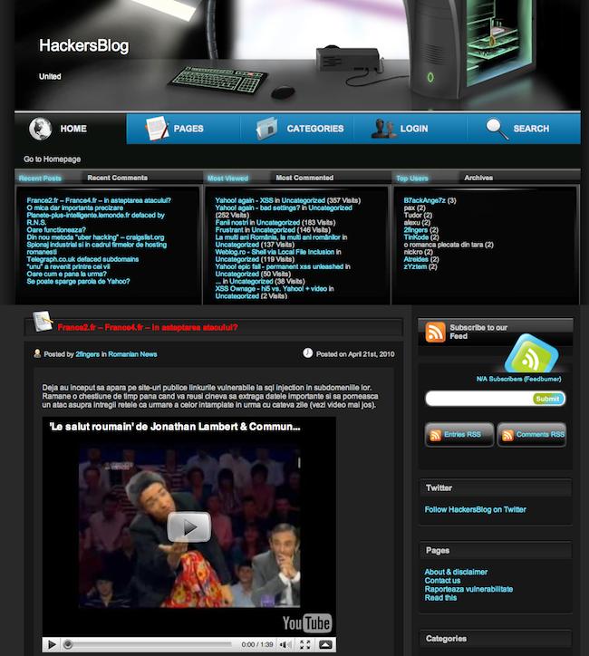 Capture d’écran 2010 04 21 à 11.58.02 France Télévision dans la  ligne de mire des hackers