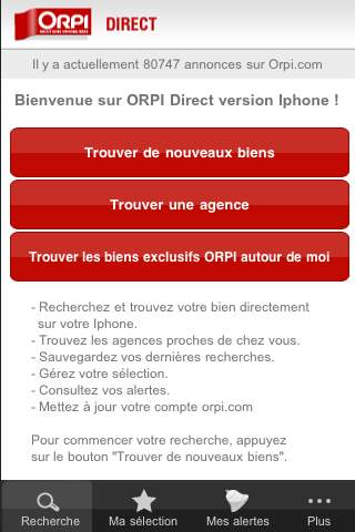 [News : Apps] ORPI Direct, tout un réseau immobilier dans la poche !