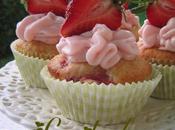 Cupcakes fraises, glaçage fromage crème fraises