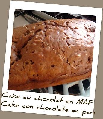 Cake au chocolat en M.A.P. (inspiré de Sylvie A.A) - Cake con chocolate en pani (inspirado por Sylvie A.A)