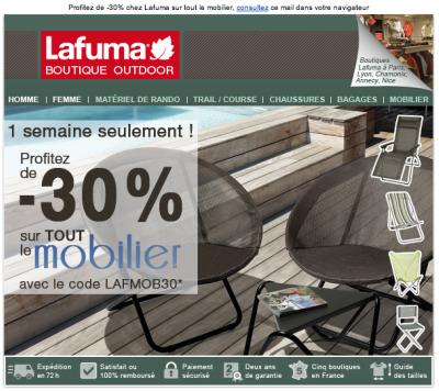 Lafuma met la pression sur ses clients