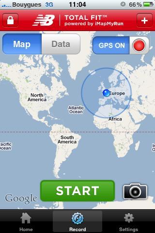 NB Total Fit - Mode Carte Test de l’application ‘NB TotalFit’ pour iPhone