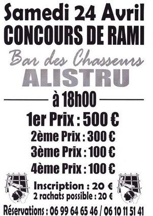 Prisonniers politiques : Concours de Rami organisé cet après-midi par l'Associu Sulidarità