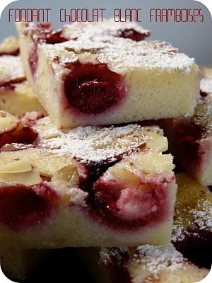 Fondant chocolat blanc framboises et naissance du blog 