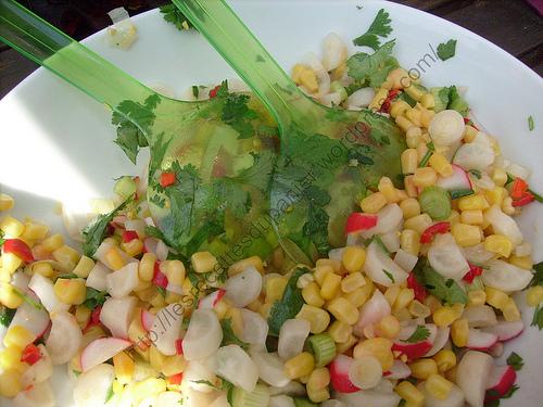 Salade mexicaine aux radis et au maïs / Radish and corn mexican salad