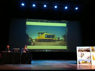 Présentation du projet de la médiathèque d'Angoulême par Via Patrimoine le 20/04/2010 à l'Espace Franquin Un projet sur les rails : la médiathèque d'Angoulême