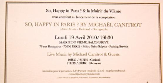 Post image for Modistreets en soirée pour le lancement de la compilation So, Happy in Paris