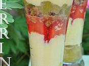 Verrine printanière Rhubarbe-Fraise crumble noisettes