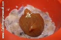 Muffin Pomme de terre Vitelotte Chocolat et coeur crème de marrons