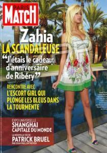 Zahia balance tout à Paris Match