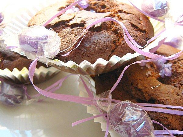 Maxi Muffins au Chocolat Noir Biscuit aux Eclats Fondants de Myrtille