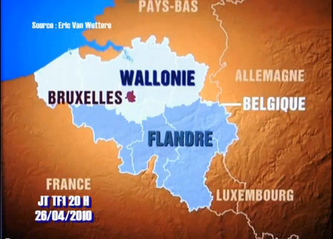 La Wallonie au Nord. La Flandre au Sud. Bruxelles en Wallonie