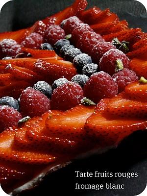 Tarte fraîcheur  aux fruits rouges et fromage blanc