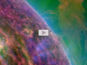 Eruption solaire pluie plasma observés satellite