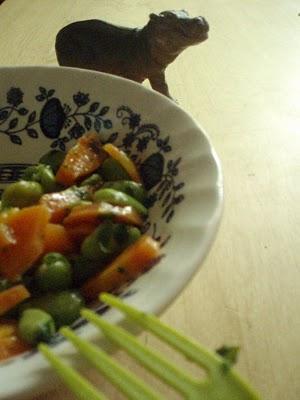 Salade de fèves aux carottes