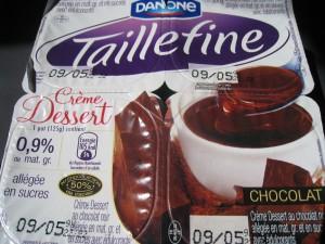 Crème dessert chocolat Taillefine Danone