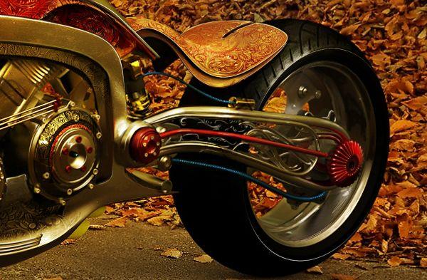 Seraphim - Une moto en or de Mikael Lugnegard - 3