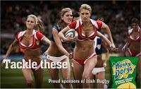Publicité Hunky Dorys - Les filles se mettent au rugby