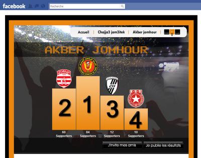 L'application foot de Elissa sur Facebook