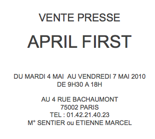 Vente presse April First
Des sacs reptiles, des pochettes en...